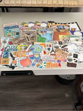 Assorted Travel-Themed Sticker Pack – Multicolor